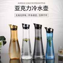 日本防爆耐热加厚扎壶PC果汁壶餐厅冷水壶酒吧洋酒壶亚克力凉水壶