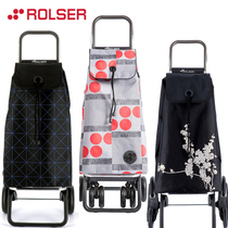 Li fast entrance lightweight folding supermarket shopping cart for the elderly to buy vegetables small pull car small trailer portable household cart