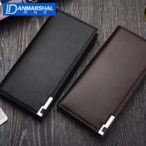 Men Wallet Business Casual Money Clip Long style Male leather clip Korean version Fashion youth Ticket clips Vertical Suit Clips