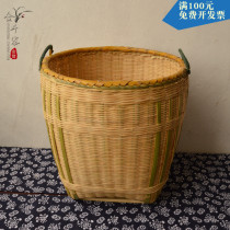 Handmade Bamboo Bamboo basket large basket home garden kitchen storage basket supermarket display basket with cover