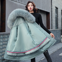 2021 Winter New down cotton jacket womens coat Korean version loose plus velvet short detachable Parker cotton jacket
