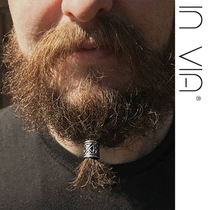 Viking beard buckle braided hair dirty braided ring buckle hip hop punk hippie headdress large hole beads male and female metal invia
