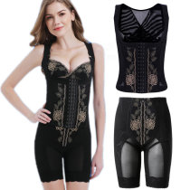 New ladies split body shaping suit drill heart love mule Leica high pressure hip belly slimming underwear