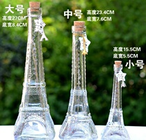 Eiffel Tower Transparent glass wishing drifting starry sky Bottle can be filled with luminous sand gifts for men and women
