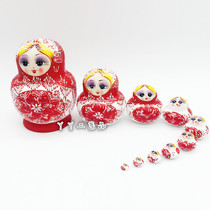 ten-story large belly red Russian kit Wooden Toy Craft Gift Xu May Doll Home Swing Accessories