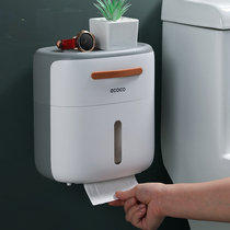 Toilet tissue box toilet storage paper toilet paper box place roll paper free punching waterproof toilet paper rack