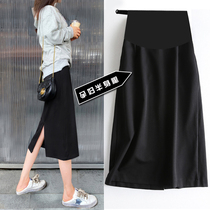 Pregnant womens summer skirt Spring and autumn mid-length loose trendy mom fashion casual small over-the-knee long skirt Children