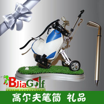 Golf fan supplies gift ball bag pen container with three clubs styling pen desktop ornaments gift activities