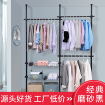 Hangers iron frame assembly thickened simple fabric wardrobe economical steel frame double simple modern cloakroom steel pipe