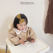 upupfour homemade Korean baby dining gown waterproof bib children long sleeve baby anti-dirty anti-wearing clothes