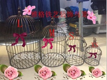 Eurostyle Iron Art Decoration Bird Cage Shop Window Swing Piece Photography Props Hotel Wedding Celebration