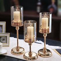  Light luxury candles Taipei European retro romantic dining table candlelight dinner props Household simple modern decorations ornaments
