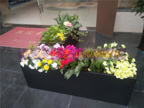 Outdoor rectangular wrought iron flower box indoor flower stand Square Street Flower Pool outdoor large planting box flower pot