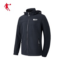 Jordan sports coat men 2020 winter shopping mall with new black plus velvet casual woven windbreaker sportswear