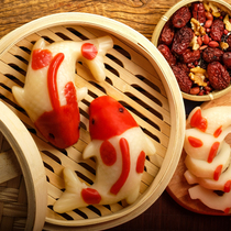 New year koi year fish Spring Festival custom gift box New Year Goods gift gift high grade gift bean paste New Year Night cake fish