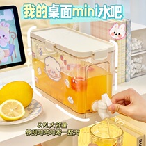 Home Cold Kettle Fridge Foam Tea Large Capacity Tap Cool Kettle Transparent Summer Juice Pot Cute Cartoon