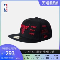 NBA-New era Bulls letter embroidery Fashion wild flat-brimmed hat Sports casual baseball cap