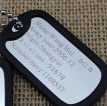 Special US military brand titanium steel identity brand dog brand dog brand lettering pattern mens necklace