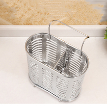 Stainless steel chopstick cage Household hanging chopstick box shelf Kitchen creative breathable chopstick cage can be hung