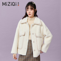 Yezi flag Lamb hair coat women 2021 new autumn and winter thick warm fur one lamb hair coat tide