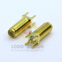 Pure copper gilded SMA-KE KHD upright inline outer screw inner head total length 20MM fit nut spacer