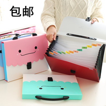 Test paper folder multi-layer student Korea a4 Portable file bag business portable organ bag paper clip creative
