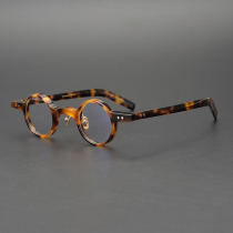 Vintage glasses frame Japanese handmade glasses round Republic of China style trendy men round frame plate with myopia glasses frame