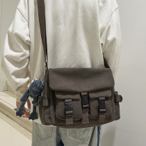 Day-train Damp Satchel Satchel Satchel Bag student 100 Lap Backpack Single Shoulder Bag Retro Casual Tooling Poor Bag