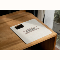 Nanshan original unprinted style extremely simple design text comfortable waterproof non-slip imitation leather thin portable mouse pad