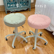 Rotatable beauty chair lift hair net red chair Explosion-proof barber stool pulley Office big chair simple