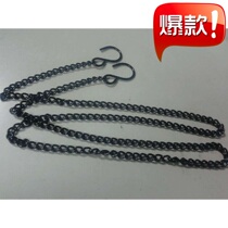 Black Fluorescent Light Pendant Chain bag Decorative Chain Pendant iron Chain Sub-Section Hook Iron Chain