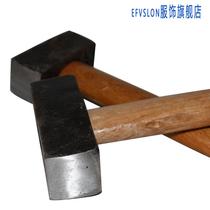 Square head hammer Octagonal masonry hammer Steel pipe wooden handle Hammer handle 3 pounds 4 pounds 6 pounds 8 hand hammer Square head hammer hammer hammer hammer head