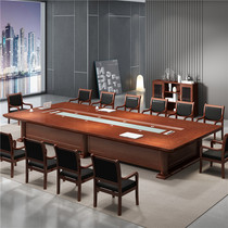 Solid wood conference table rectangular paint glass wood veneer large training table conference table conference table office furniture meeting long table