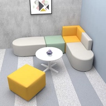 Office Training Institution Sofa Lounge Area Hospitality reception waiting area minimalist modern small sofa tea table combinations