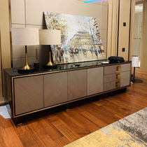 Living room American light luxury tea table TV cabinet combination modern simple neoclassical floor cabinet country garden model room furniture
