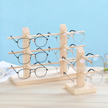 High-grade solid wood glasses display frame glasses shop props display bracket sun glasses sunglasses display bracket multi-layer