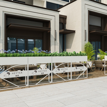 Sales Department outdoor flower box combination cafe restaurant partition shelf square courtyard flower bed fence iron flower tray