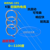k-type armored thermocouple wrnk-191 probe type temperature sensor probe PT100 temperature sensor factory direct
