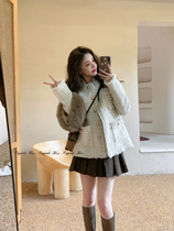 Csk Cupid White Tea Successor Classic White Small Fragrant Coat Women Plus Velvet High Proportion Wool Coat