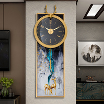 Modern light luxury wall clock Living room household fashion decorative painting clock Simple personality atmosphere restaurant Nordic stone clock