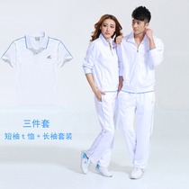 Canoise Square Dance Tracksuit White Suit Woman Big Code Men Casual Spring Autumn Summer Long Sleeve Fitness Playground