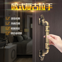 European antique handle clothes cabinet retro red bronze door handle door door wooden door iron door handle