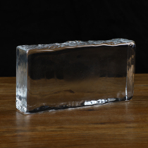 Glass brick transparent square crystal brick partition wall bar counter transparent hot melt frosted fine grinding curtain wall landscape wall bubble brick