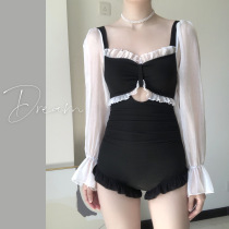 Honey dream swimsuit womens 2021 new summer fairy Korea ins conservative long-sleeved sunscreen cover thin student girl