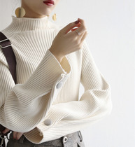 Pregnant womens coat autumn and winter new semi-turtleneck sweater thickened base shirt pregnancy slim body slim inner knit sweater