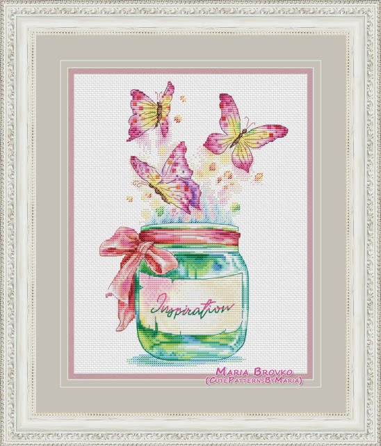 (Zhang Xiao cool) cross-stitch DMC self-matching 14CT plastic set no cloth set cotton cloth set butterfly jar