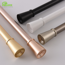 Heavy duty aluminum alloy curtain rod Roman Rod Golden single rod double rod top mounted side mounted Roman column curtain track curtain