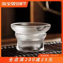 Jade porcelain tea leak tea filter glass kung fu ceramic Japanese tea making funnel filter rack tea filter tea compartment