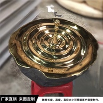 Stainless steel sculpture abstract fish water pattern ripples landscape metal pool lawn square foyer decoration accessories