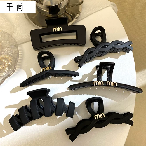 Черный большой аксессуар для волос, заколка-крабик, заколка для волос, шпильки для волос, акула, новая коллекция